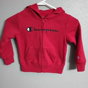 Champion Full-Zip Logo Hoodie Red Size 4T